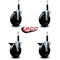 Service Caster 5'' Soft Rubber Wheel Swivel 3/4'' Expanding Stem Caster Set 2 Brakes, 4PK SCC-EX20S514-SRS-2-PLB-2-34 - alternate 4